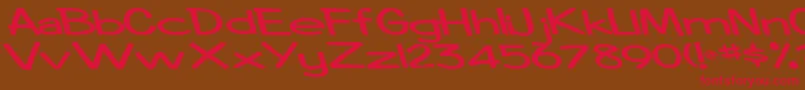 Police Boosterrocketlight83Bold – polices rouges sur fond brun