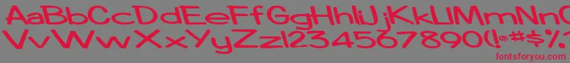 Boosterrocketlight83Bold-Schriftart – Rote Schriften auf grauem Hintergrund