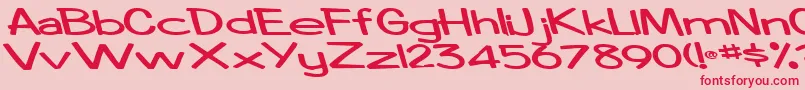 fuente Boosterrocketlight83Bold – Fuentes Rojas Sobre Fondo Rosa