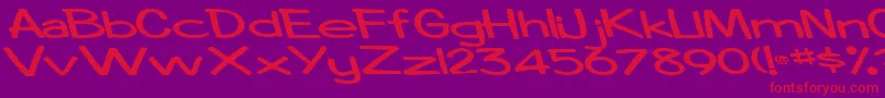 Boosterrocketlight83Bold Font – Red Fonts on Purple Background