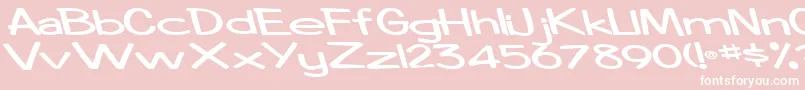 フォントBoosterrocketlight83Bold – ピンクの背景に白い文字