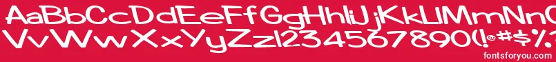 Boosterrocketlight83Bold Font – White Fonts on Red Background