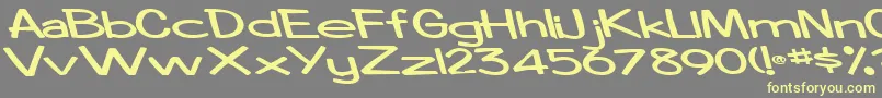 Boosterrocketlight83Bold Font – Yellow Fonts on Gray Background