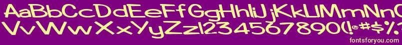 Boosterrocketlight83Bold Font – Yellow Fonts on Purple Background