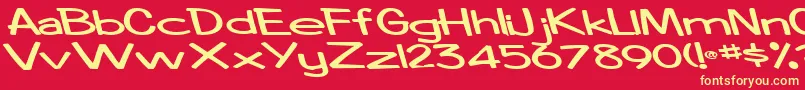 Boosterrocketlight83Bold Font – Yellow Fonts on Red Background