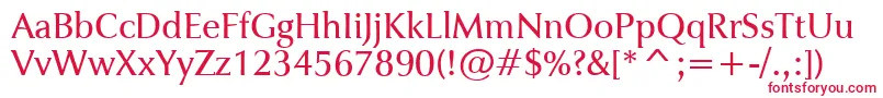JaguarjcBook Font – Red Fonts on White Background