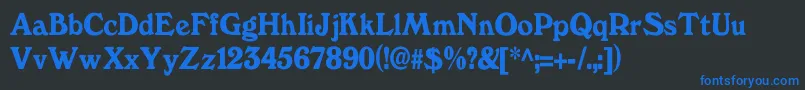 Windsordemi.FogThin Font – Blue Fonts on Black Background