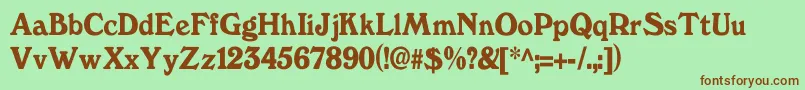 Windsordemi.FogThin Font – Brown Fonts on Green Background