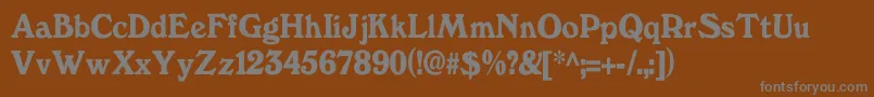 Windsordemi.FogThin Font – Gray Fonts on Brown Background