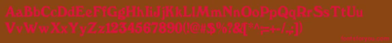 Windsordemi.FogThin Font – Red Fonts on Brown Background