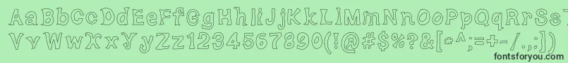 DorkyDeluxe Font – Black Fonts on Green Background