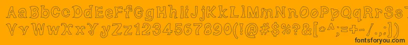 DorkyDeluxe Font – Black Fonts on Orange Background