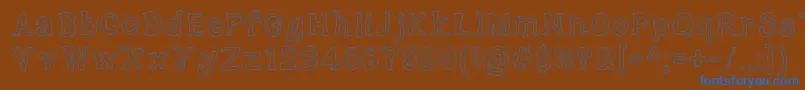 DorkyDeluxe Font – Blue Fonts on Brown Background