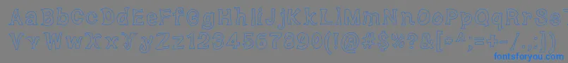 DorkyDeluxe Font – Blue Fonts on Gray Background