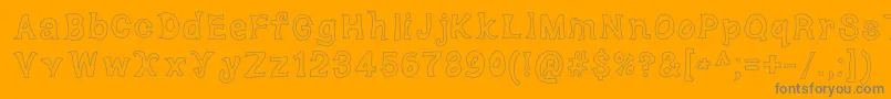 DorkyDeluxe Font – Gray Fonts on Orange Background