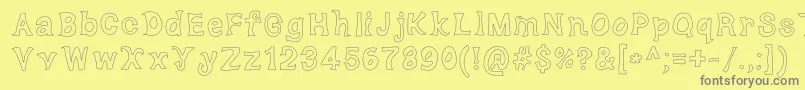 DorkyDeluxe Font – Gray Fonts on Yellow Background