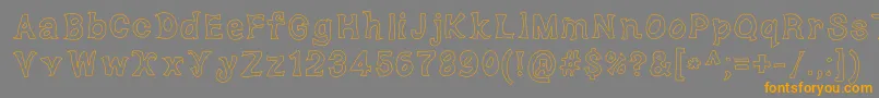 DorkyDeluxe Font – Orange Fonts on Gray Background