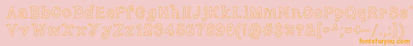 DorkyDeluxe Font – Orange Fonts on Pink Background