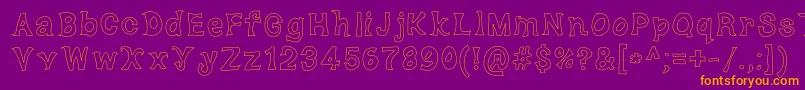 DorkyDeluxe Font – Orange Fonts on Purple Background