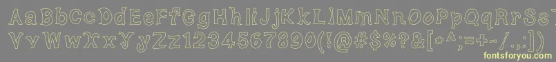 DorkyDeluxe Font – Yellow Fonts on Gray Background