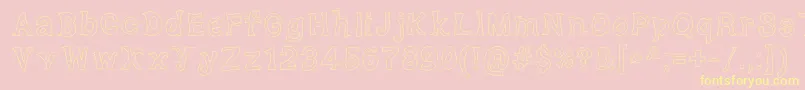 DorkyDeluxe Font – Yellow Fonts on Pink Background