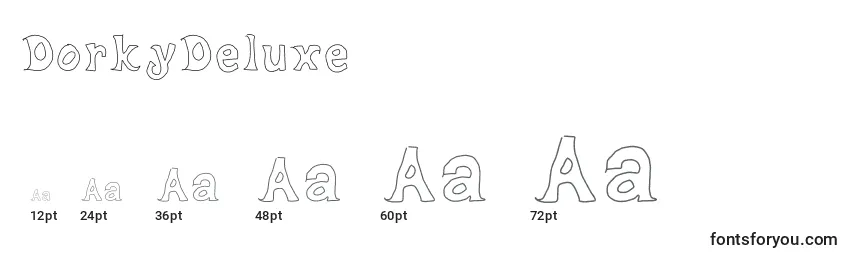 Размеры шрифта DorkyDeluxe