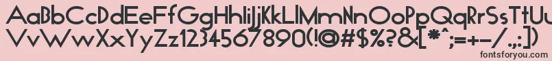 GianettaRegular Font – Black Fonts on Pink Background