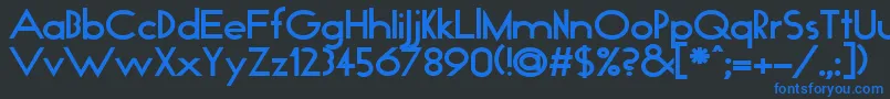 GianettaRegular Font – Blue Fonts on Black Background