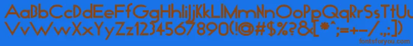 GianettaRegular Font – Brown Fonts on Blue Background