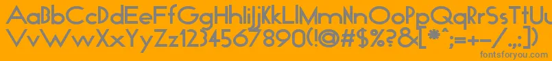 GianettaRegular Font – Gray Fonts on Orange Background
