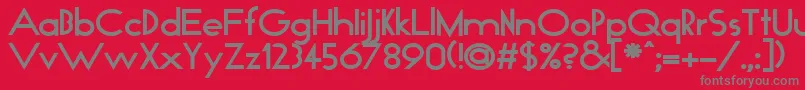 GianettaRegular Font – Gray Fonts on Red Background