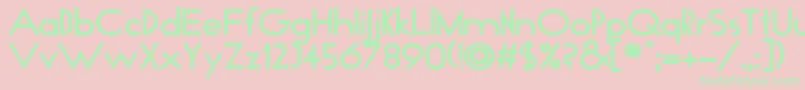 GianettaRegular Font – Green Fonts on Pink Background