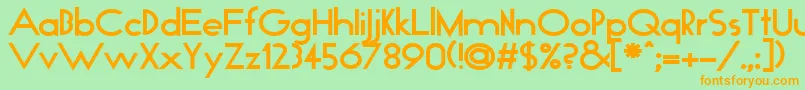 GianettaRegular Font – Orange Fonts on Green Background