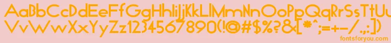GianettaRegular Font – Orange Fonts on Pink Background