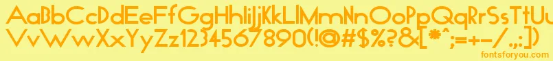 GianettaRegular Font – Orange Fonts on Yellow Background