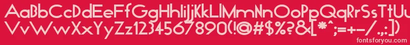 GianettaRegular Font – Pink Fonts on Red Background