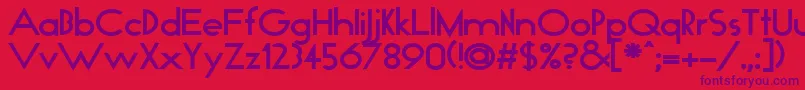 GianettaRegular Font – Purple Fonts on Red Background