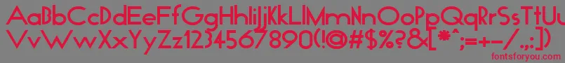 GianettaRegular-Schriftart – Rote Schriften auf grauem Hintergrund