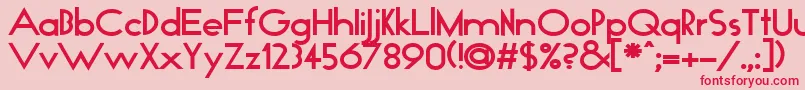 フォントGianettaRegular – ピンクの背景に赤い文字