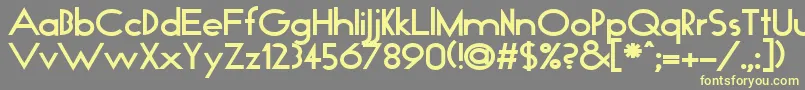 GianettaRegular-Schriftart – Gelbe Schriften auf grauem Hintergrund