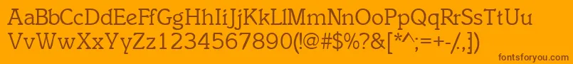 Inclinatssk Font – Brown Fonts on Orange Background