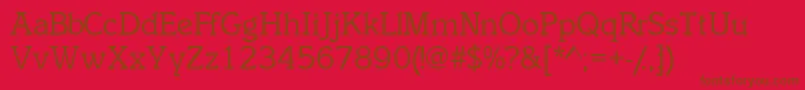 Inclinatssk Font – Brown Fonts on Red Background