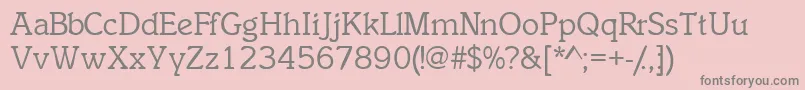 Inclinatssk Font – Gray Fonts on Pink Background