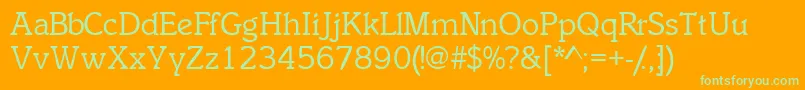 Inclinatssk Font – Green Fonts on Orange Background