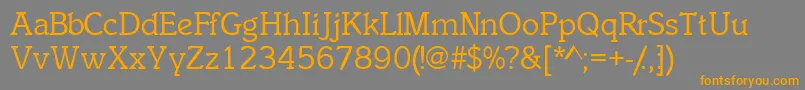 Inclinatssk Font – Orange Fonts on Gray Background