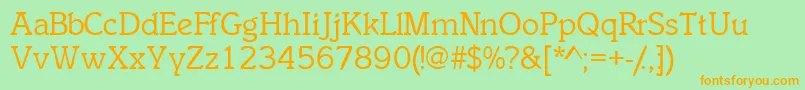 Inclinatssk Font – Orange Fonts on Green Background
