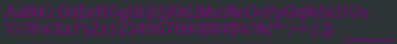 Inclinatssk-fontti – violetit fontit mustalla taustalla