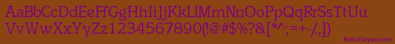 Inclinatssk Font – Purple Fonts on Brown Background