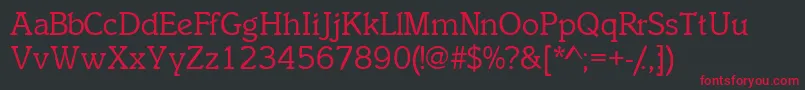 Inclinatssk Font – Red Fonts on Black Background