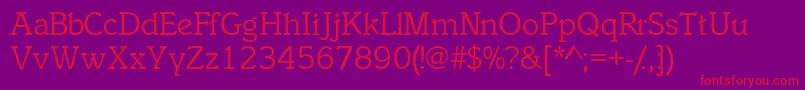 Inclinatssk Font – Red Fonts on Purple Background